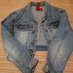 Bcbg crop denim jacket